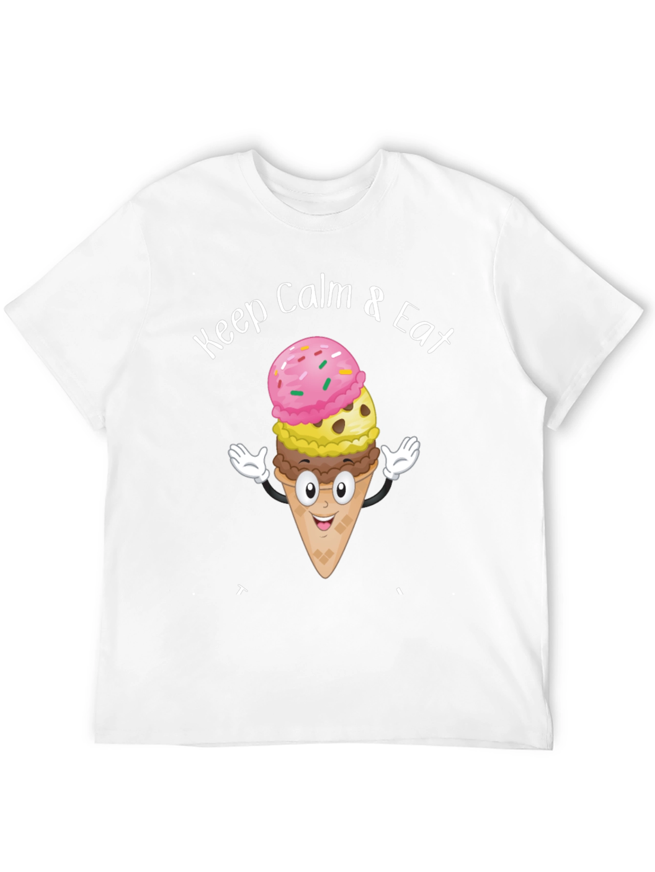 Keep Calm & Eat Ice Cream Graphic T-Shirt