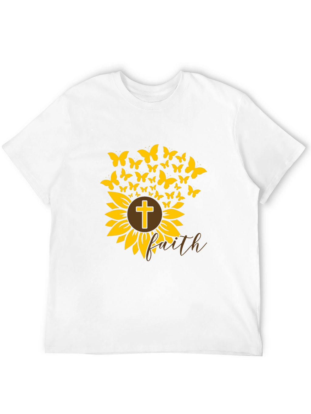 Faith Sunflower Butterfly Graphic Tee