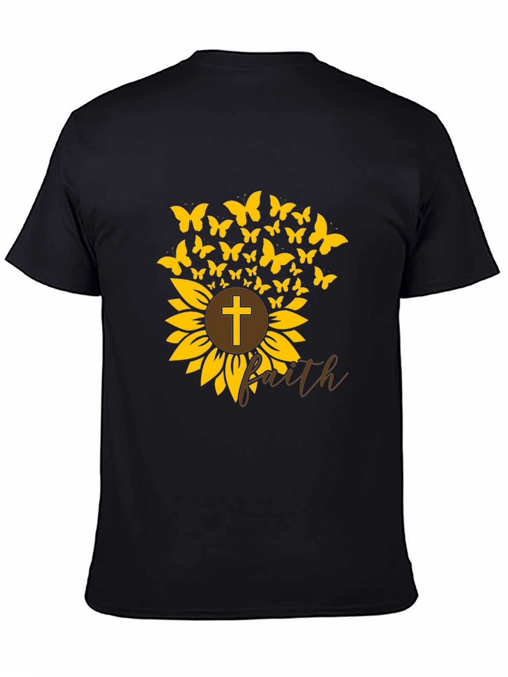 Faith Sunflower Butterfly Graphic Tee