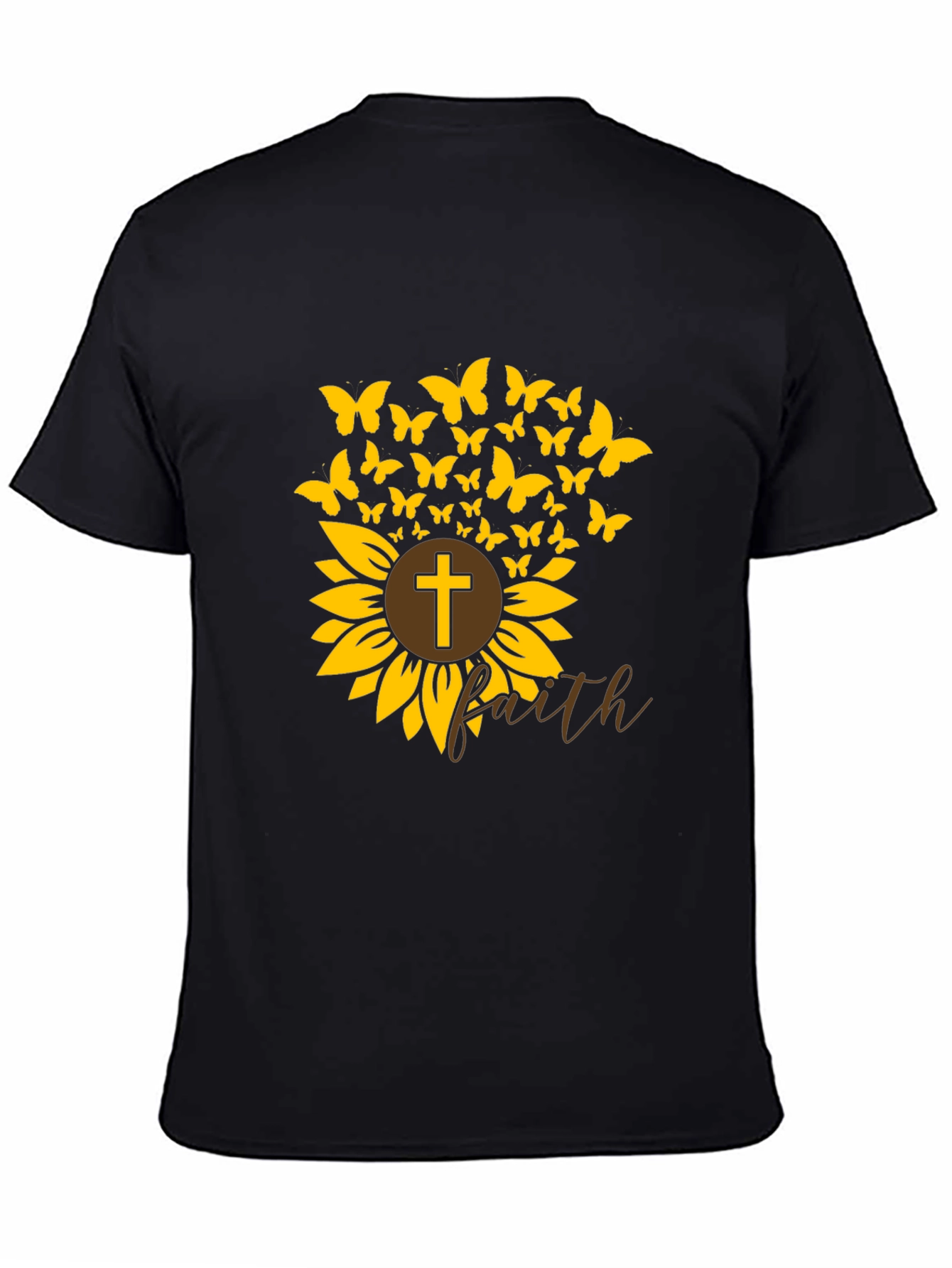 Faith Sunflower Butterfly Graphic Tee