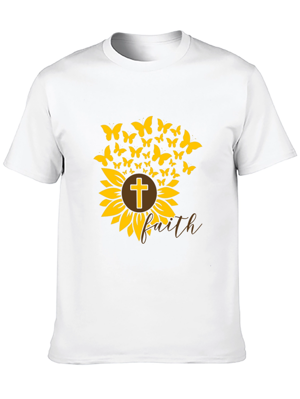 Faith Sunflower Butterfly Graphic Tee