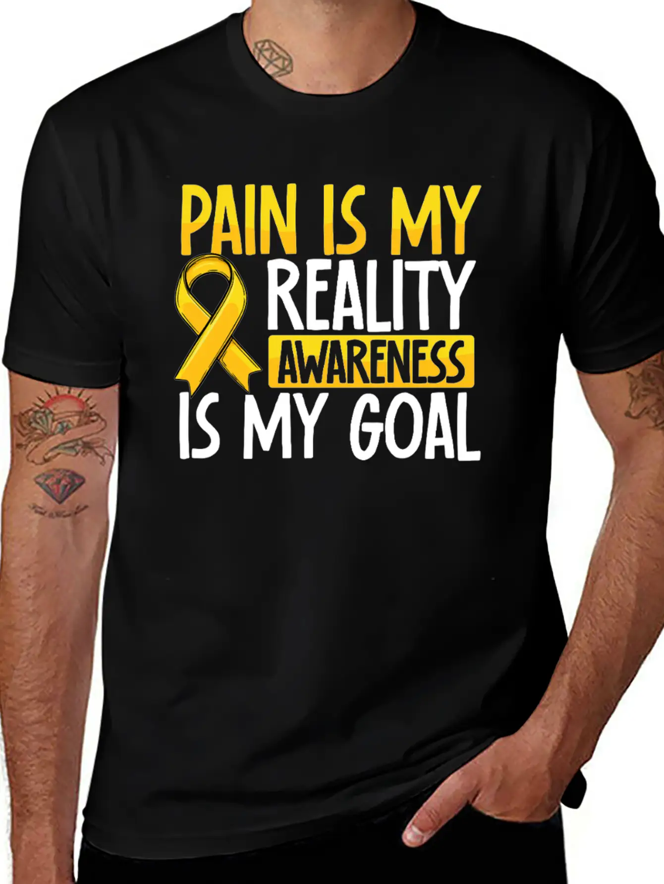 Pain Is My Reality Awareness Is My Goal Endo Relaxed Everyday Tee – Lightweight And Durable Cotton