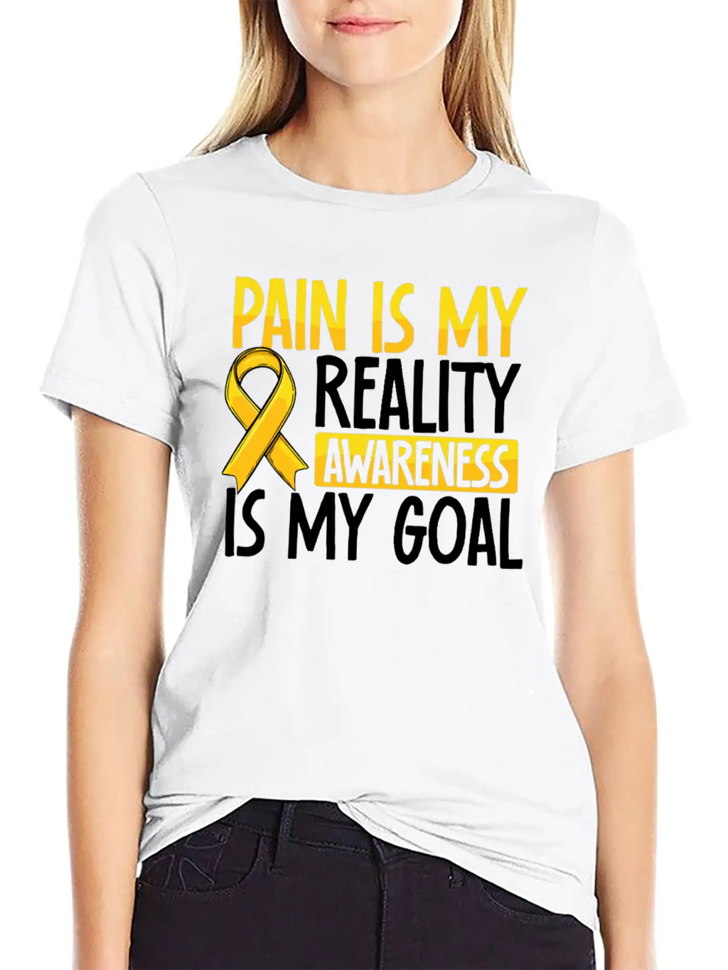Pain Is My Reality Awareness Is My Goal Endo Relaxed Everyday Tee – Lightweight And Durable Cotton