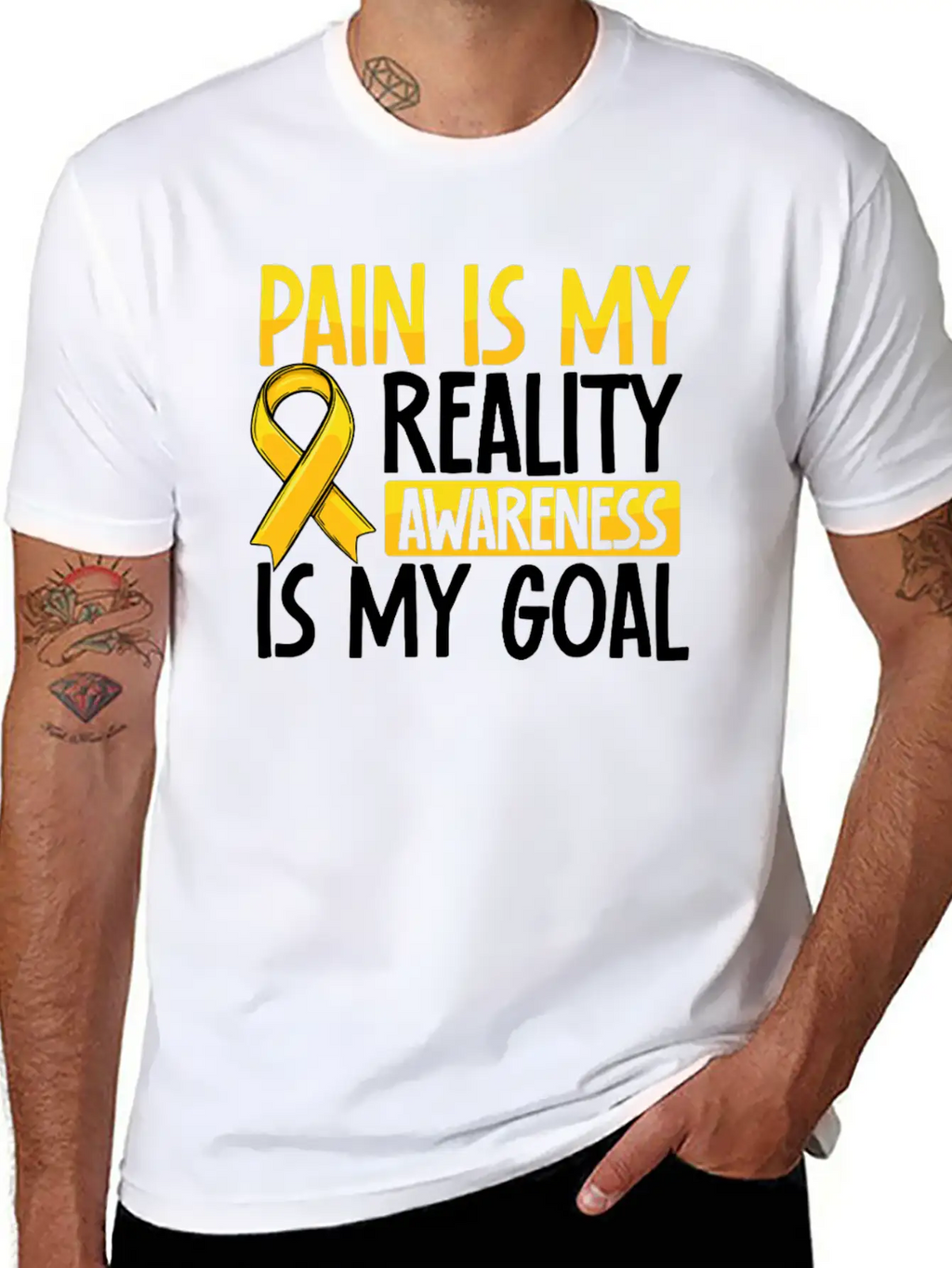 Pain Is My Reality Awareness Is My Goal Endo Relaxed Everyday Tee – Lightweight And Durable Cotton