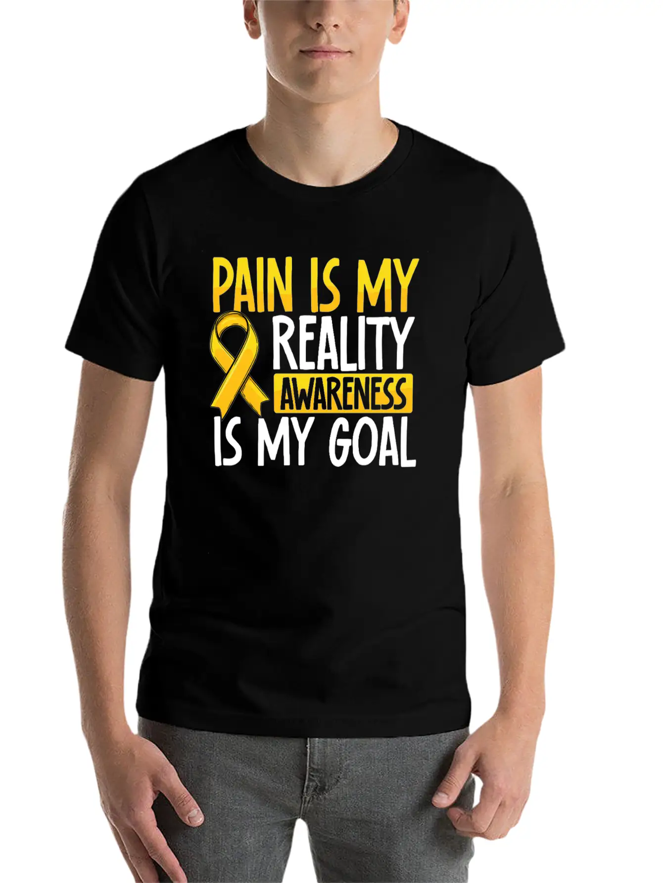 Pain Is My Reality Awareness Is My Goal Endo Relaxed Everyday Tee – Lightweight And Durable Cotton
