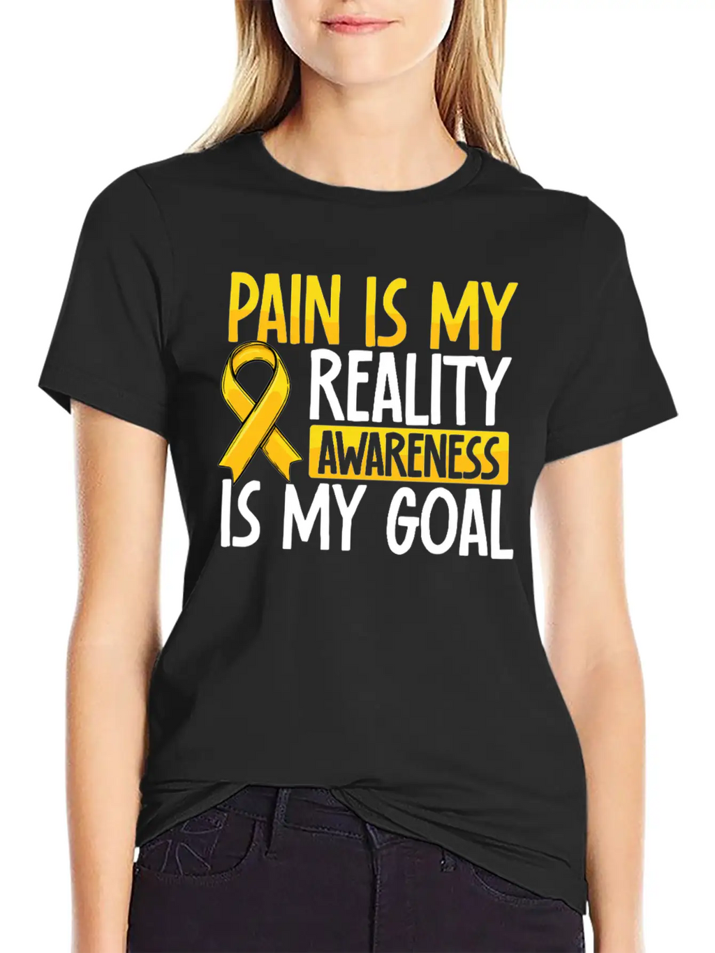 Pain Is My Reality Awareness Is My Goal Endo Relaxed Everyday Tee – Lightweight And Durable Cotton