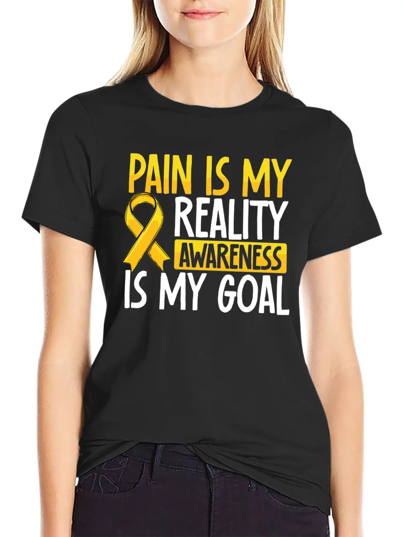 Pain Is My Reality Awareness Is My Goal Endo Relaxed Everyday Tee – Lightweight And Durable Cotton
