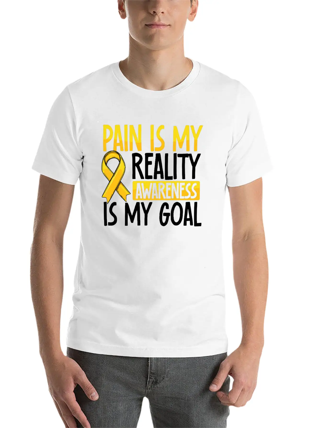 Pain Is My Reality Awareness Is My Goal Endo Relaxed Everyday Tee – Lightweight And Durable Cotton