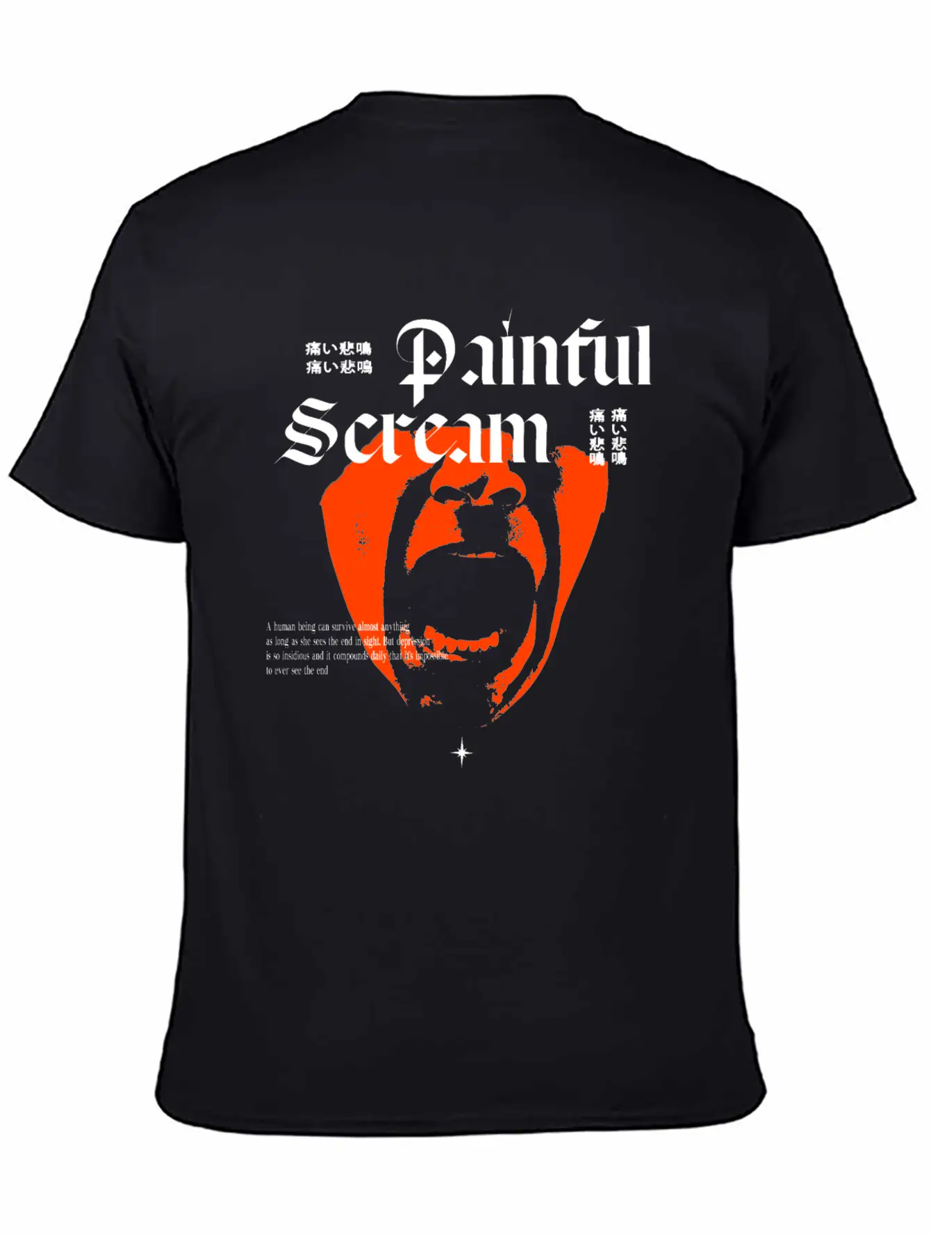 Painful Scream Streetwear Design Breathable Graphic T-Shirt – Perfect For Casual Days