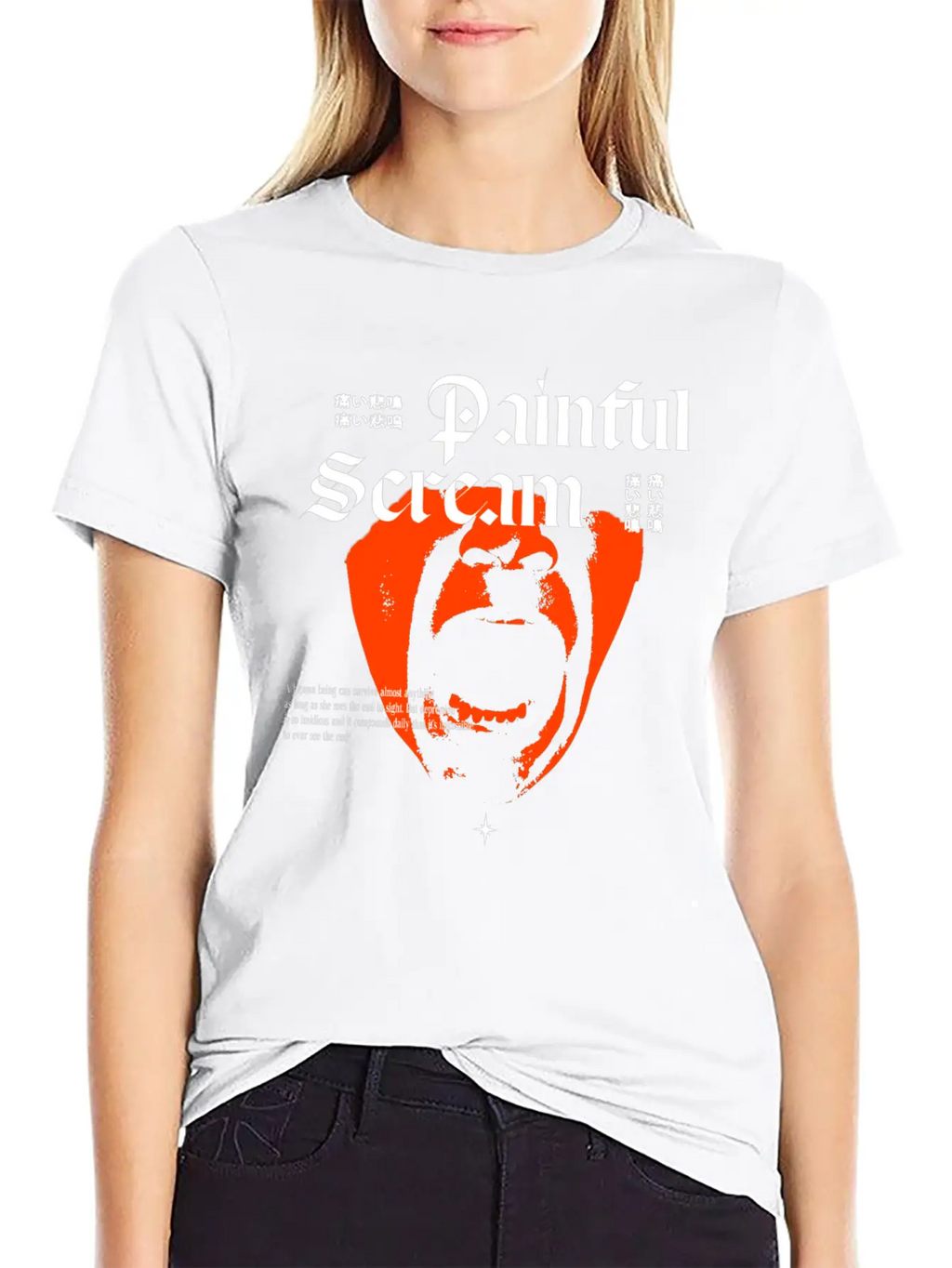 Painful Scream Streetwear Design Breathable Graphic T-Shirt – Perfect For Casual Days