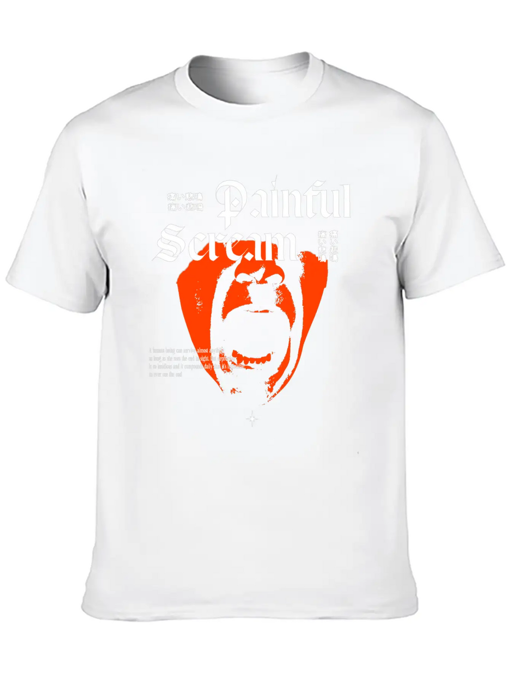 Painful Scream Streetwear Design Breathable Graphic T-Shirt – Perfect For Casual Days