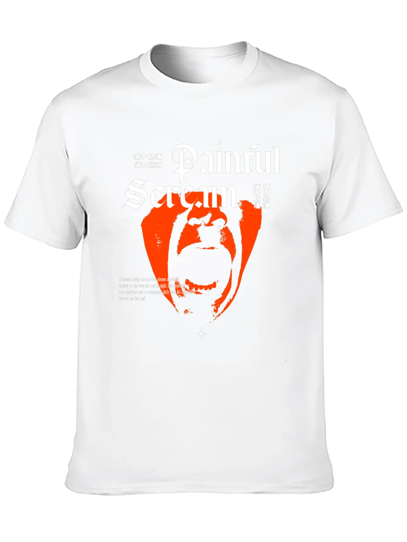 Painful Scream Streetwear Design Breathable Graphic T-Shirt – Perfect For Casual Days