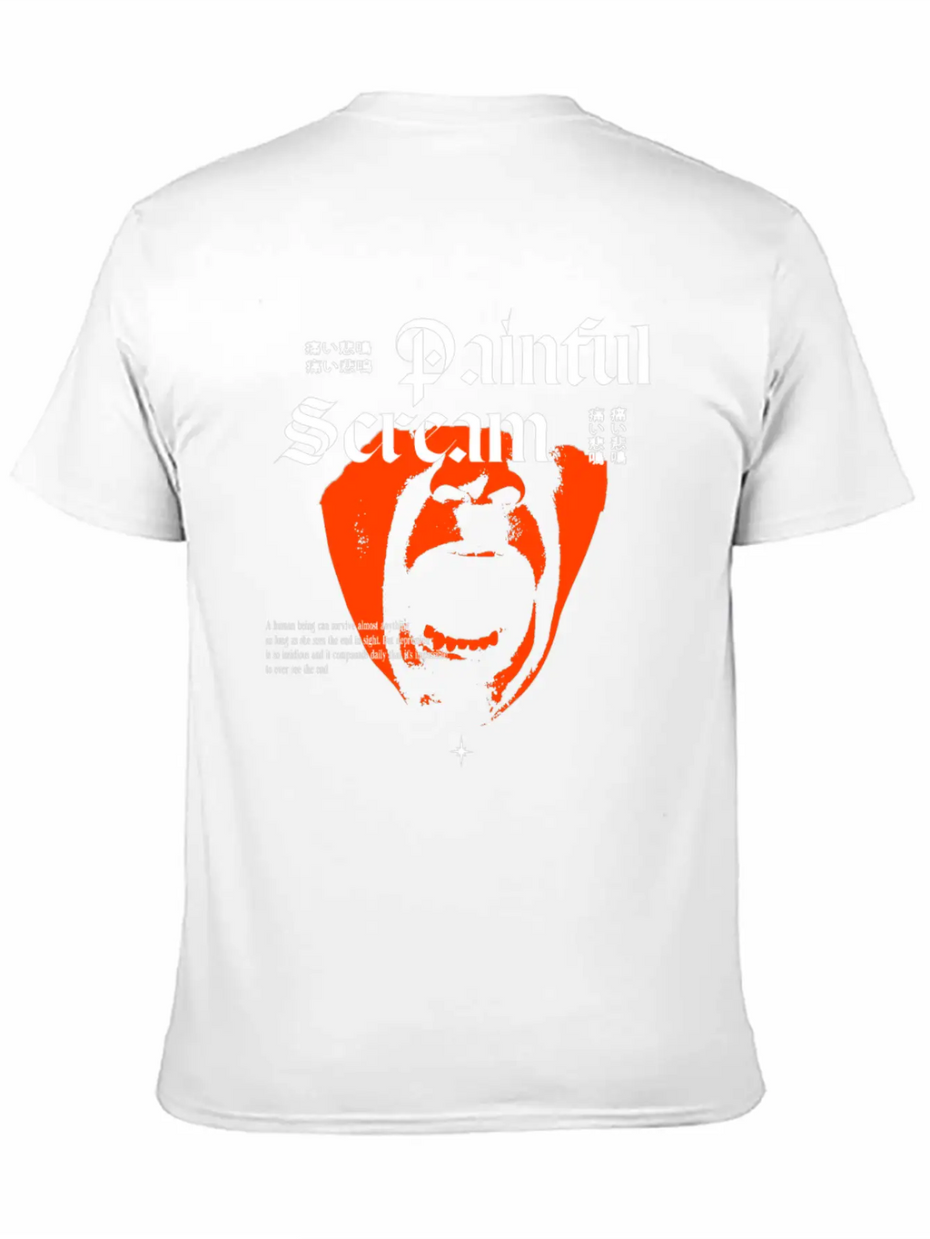 Painful Scream Streetwear Design Breathable Graphic T-Shirt – Perfect For Casual Days