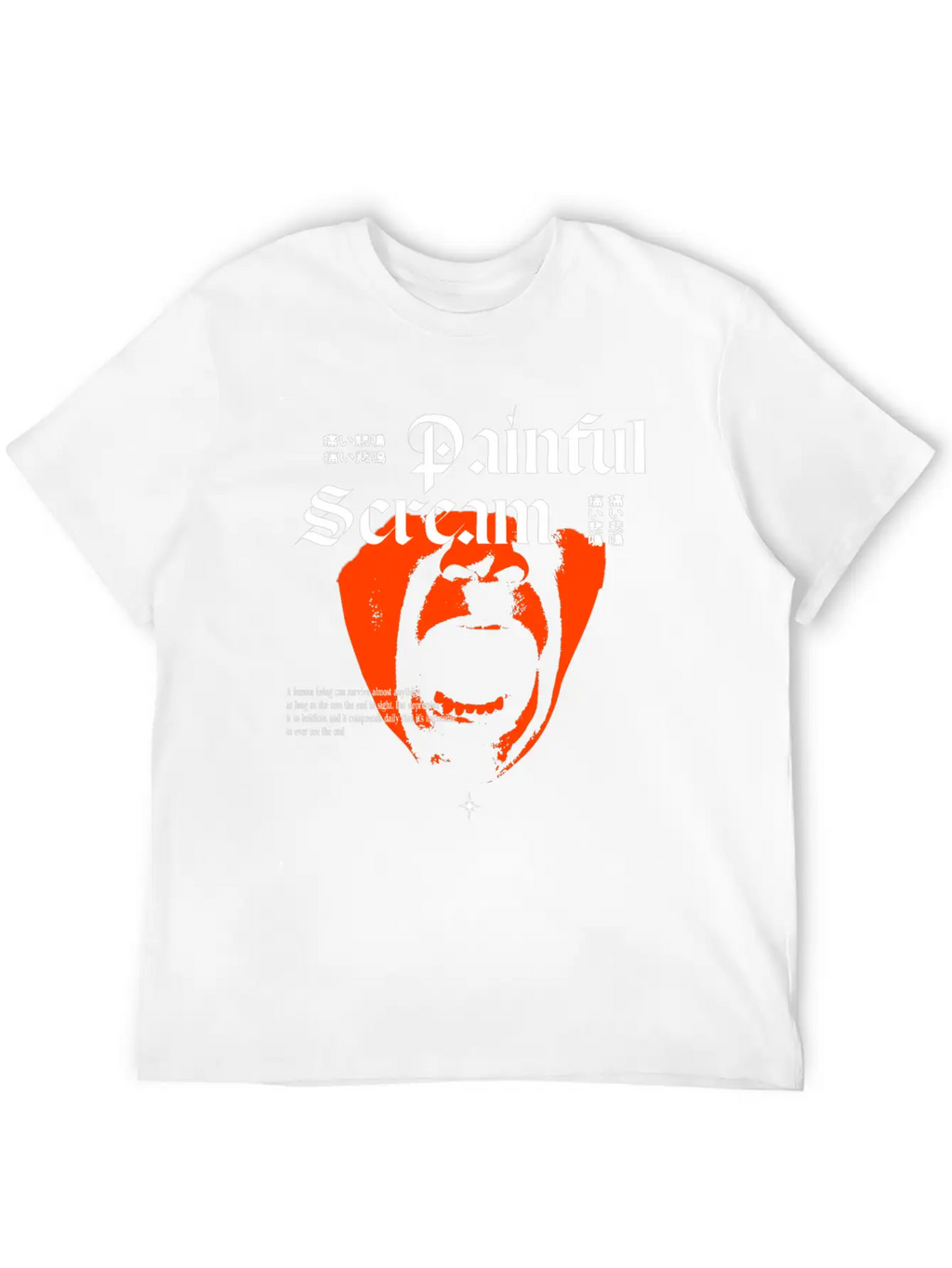 Painful Scream Streetwear Design Breathable Graphic T-Shirt – Perfect For Casual Days