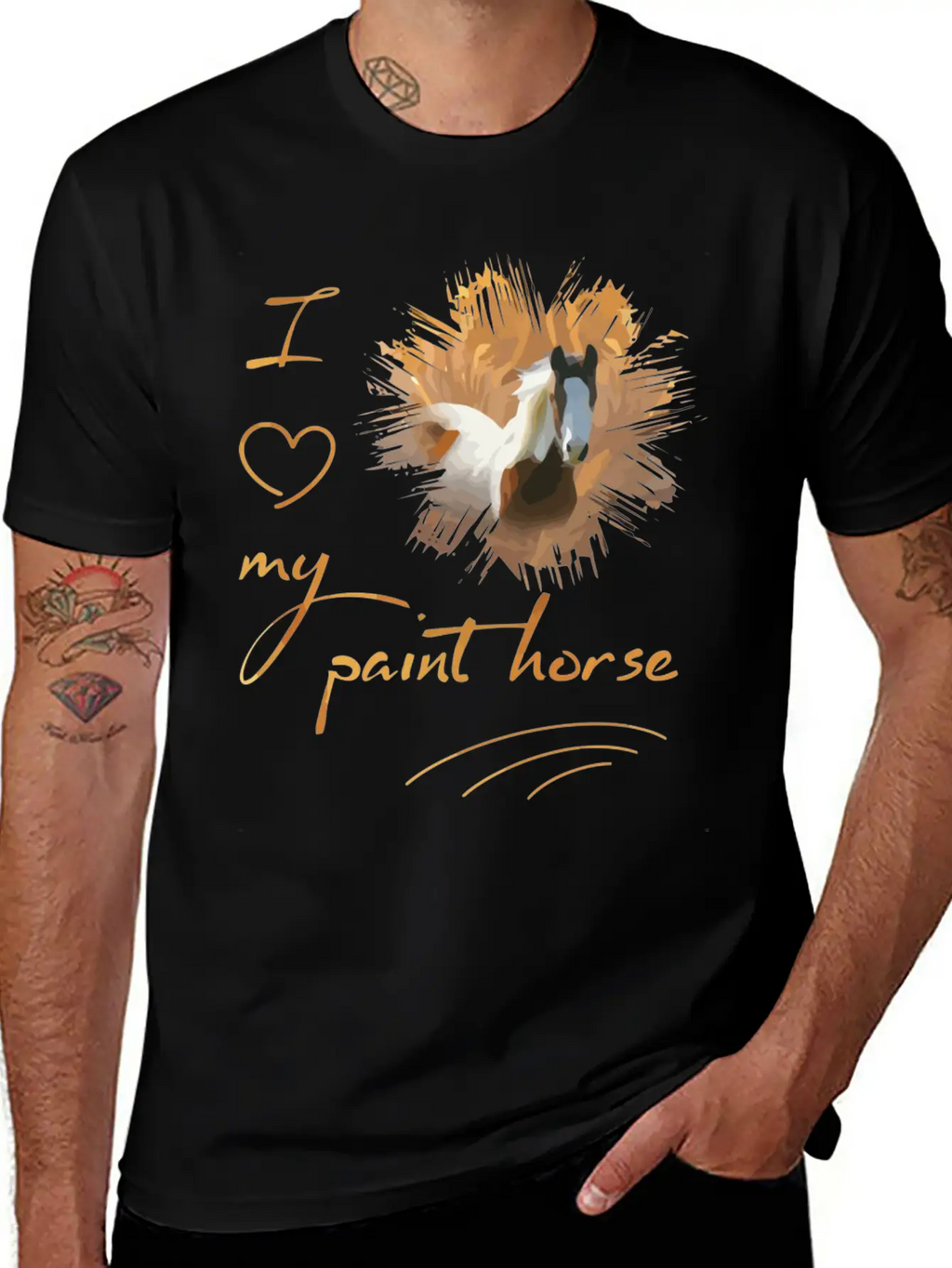 Paint Horse I Love My Paint Horse Classic Cotton Tee – Unisex Comfort For Any Season