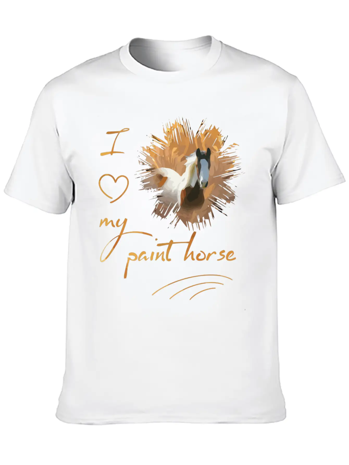 Paint Horse I Love My Paint Horse Classic Cotton Tee – Unisex Comfort For Any Season