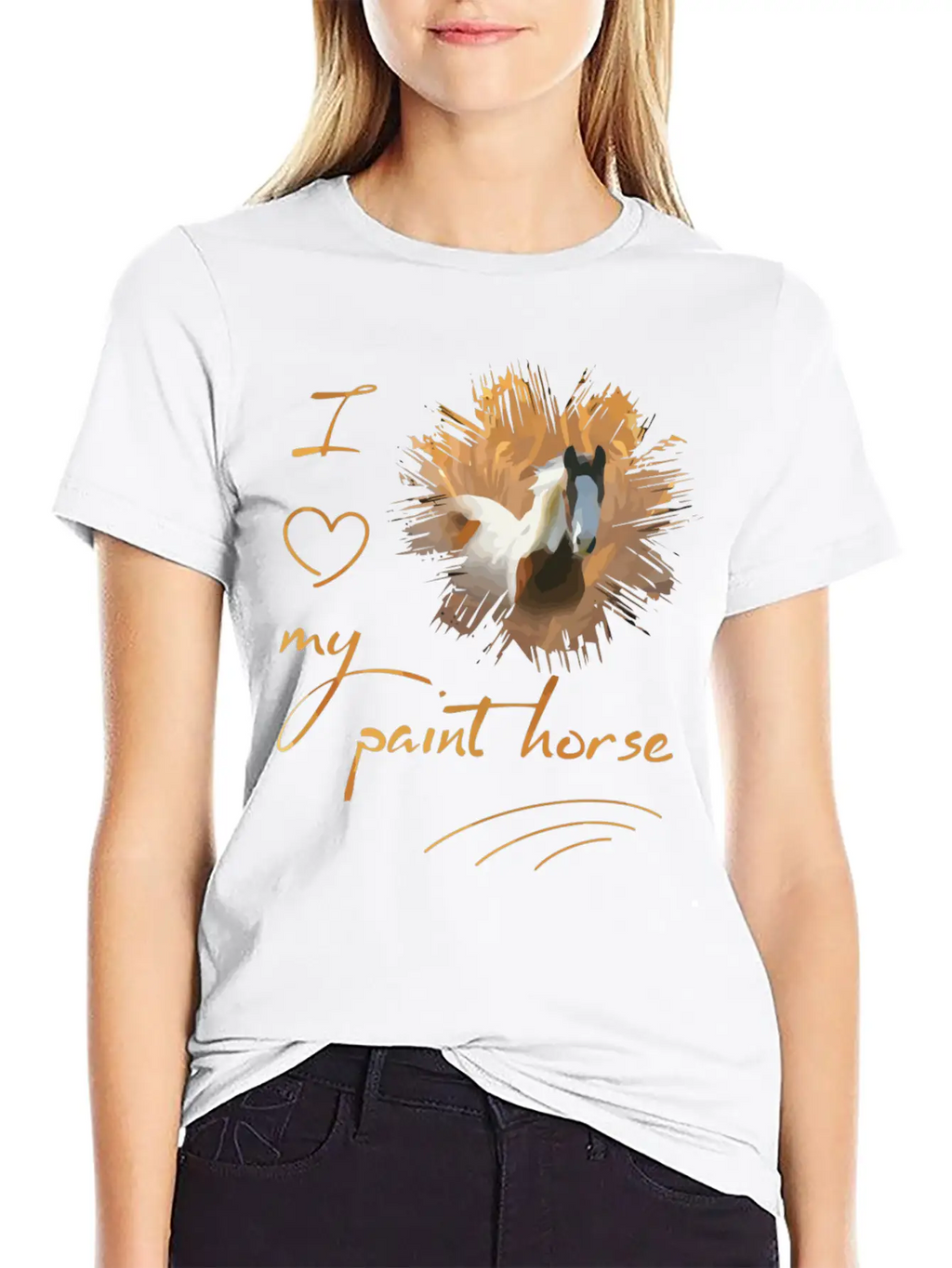 Paint Horse I Love My Paint Horse Classic Cotton Tee – Unisex Comfort For Any Season