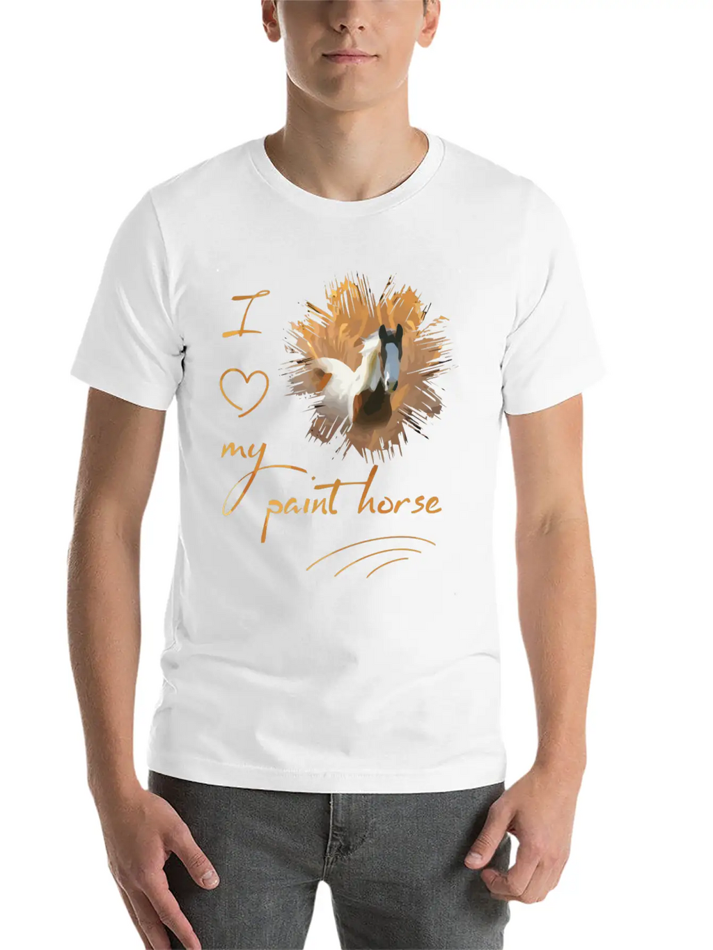 Paint Horse I Love My Paint Horse Classic Cotton Tee – Unisex Comfort For Any Season