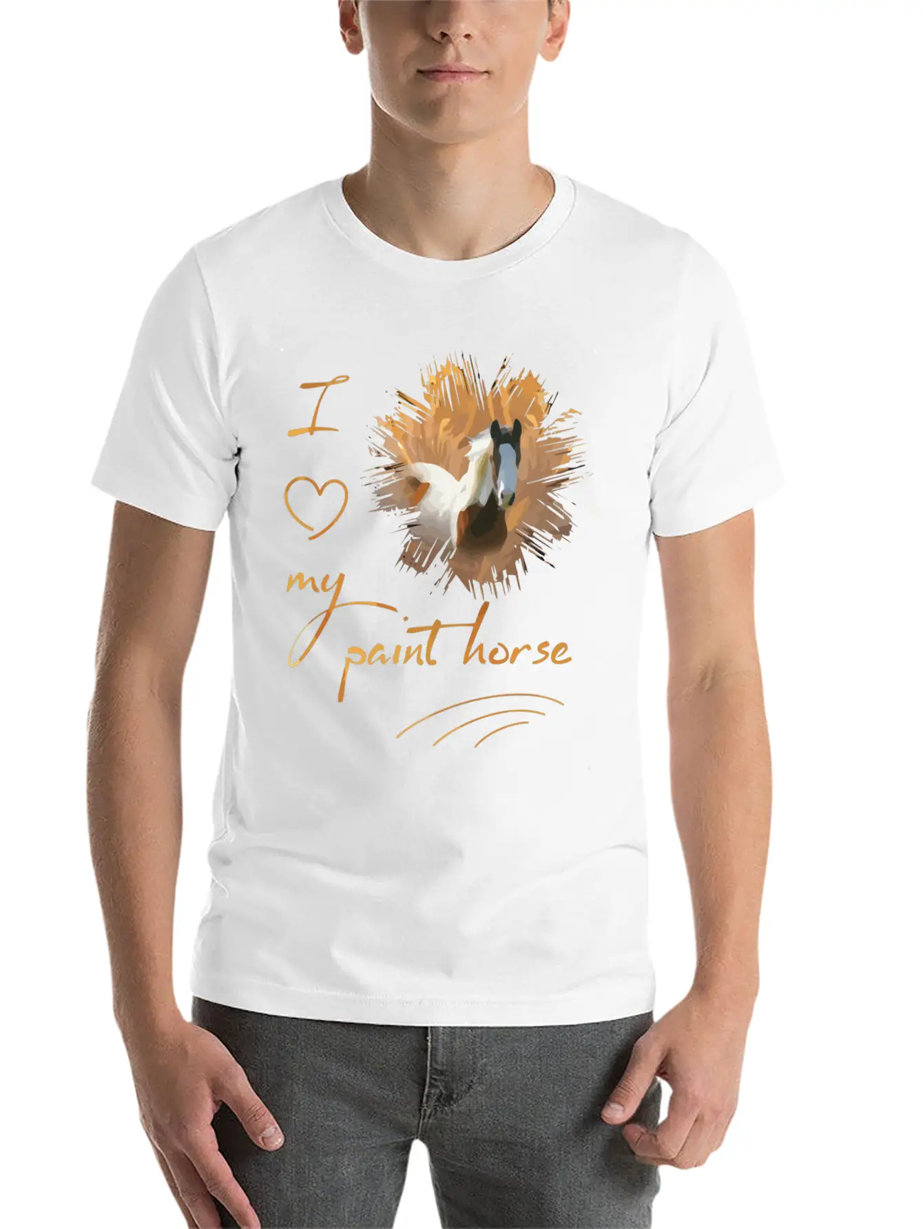 Paint Horse I Love My Paint Horse Classic Cotton Tee – Unisex Comfort For Any Season
