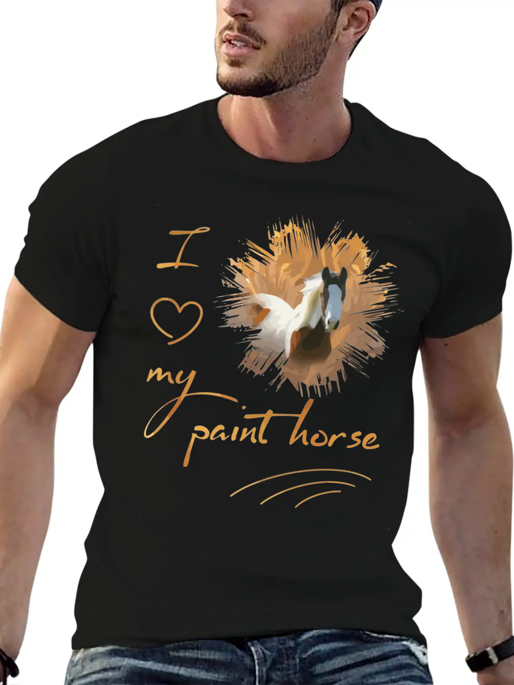 Paint Horse I Love My Paint Horse Classic Cotton Tee – Unisex Comfort For Any Season