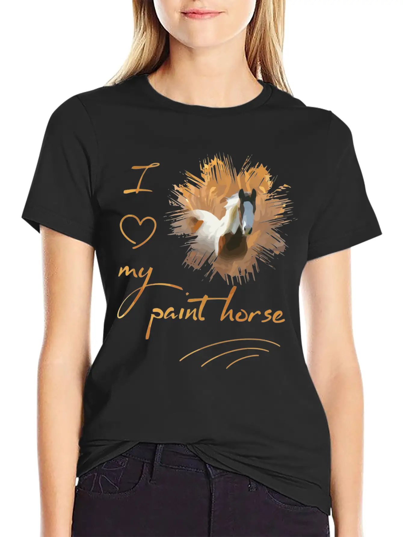 Paint Horse I Love My Paint Horse Classic Cotton Tee – Unisex Comfort For Any Season