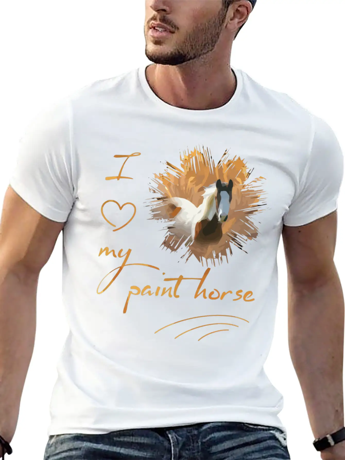 Paint Horse I Love My Paint Horse Classic Cotton Tee – Unisex Comfort For Any Season