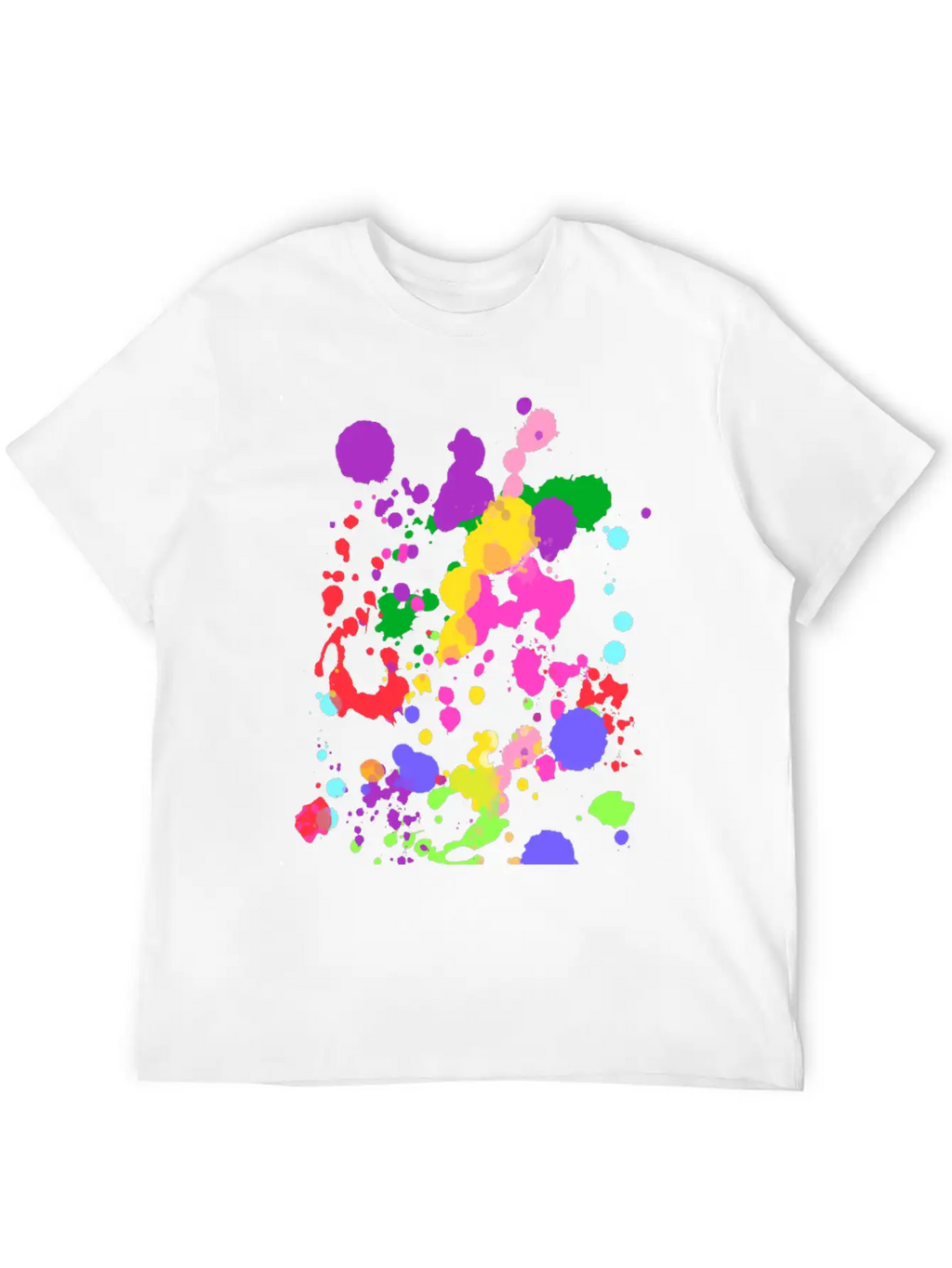 Paint Splatter Essential Cotton Tee For Daily Outfits – Unisex Style