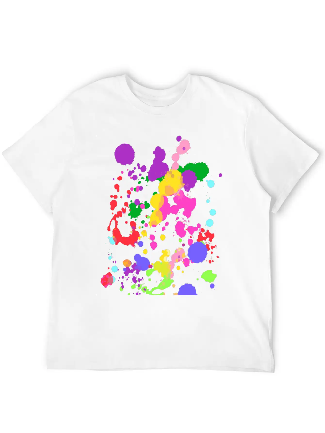 Paint Splatter Essential Cotton Tee For Daily Outfits – Unisex Style