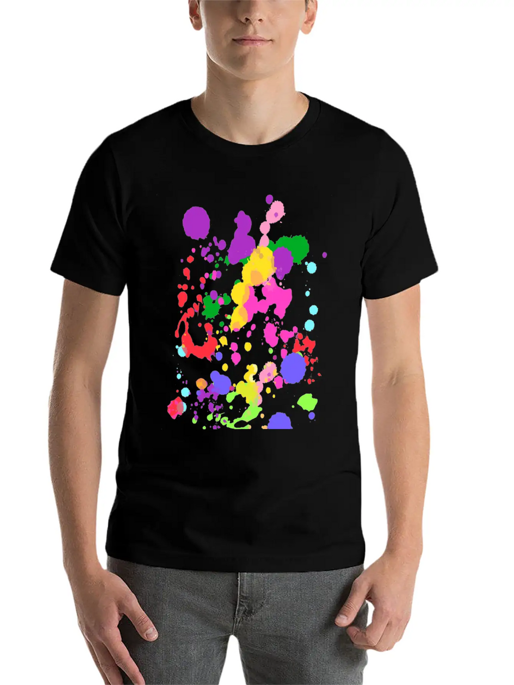 Paint Splatter Essential Cotton Tee For Daily Outfits – Unisex Style