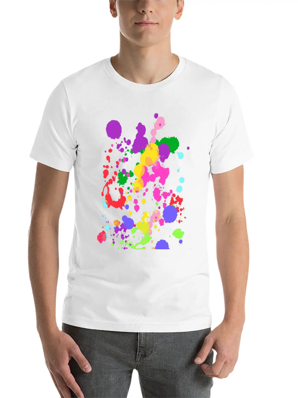 Paint Splatter Essential Cotton Tee For Daily Outfits – Unisex Style