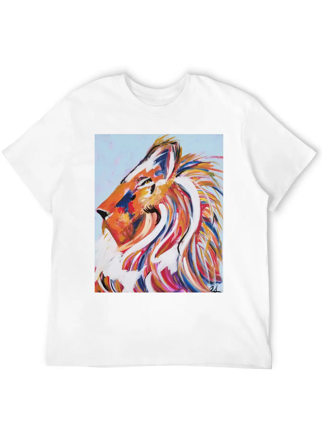 Painted Lion Stylish Everyday T-Shirt – Unisex Basic Cotton Tee