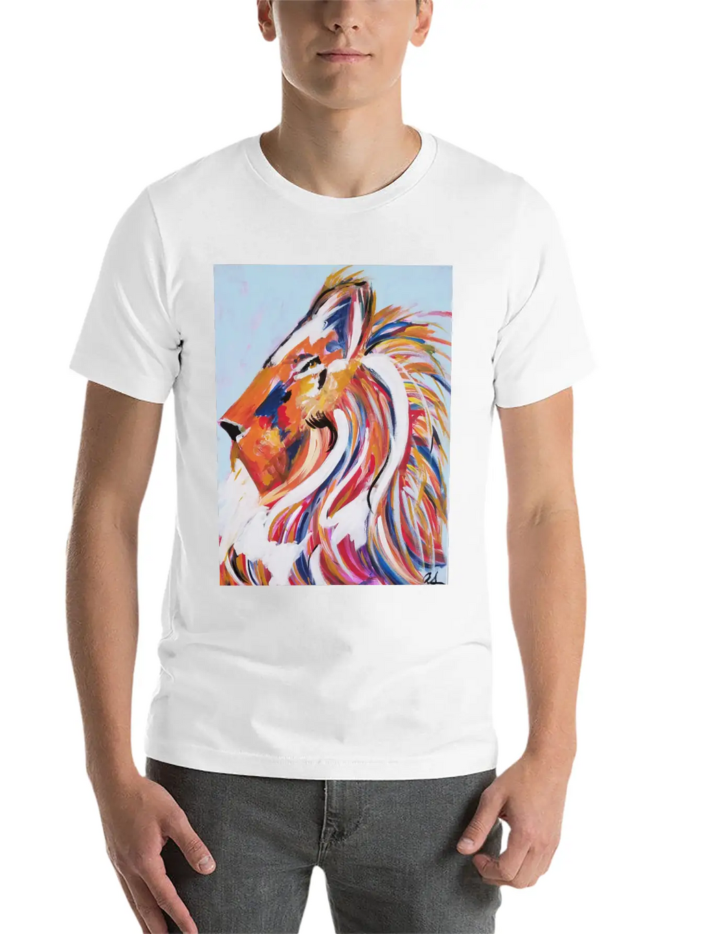 Painted Lion Stylish Everyday T-Shirt – Unisex Basic Cotton Tee