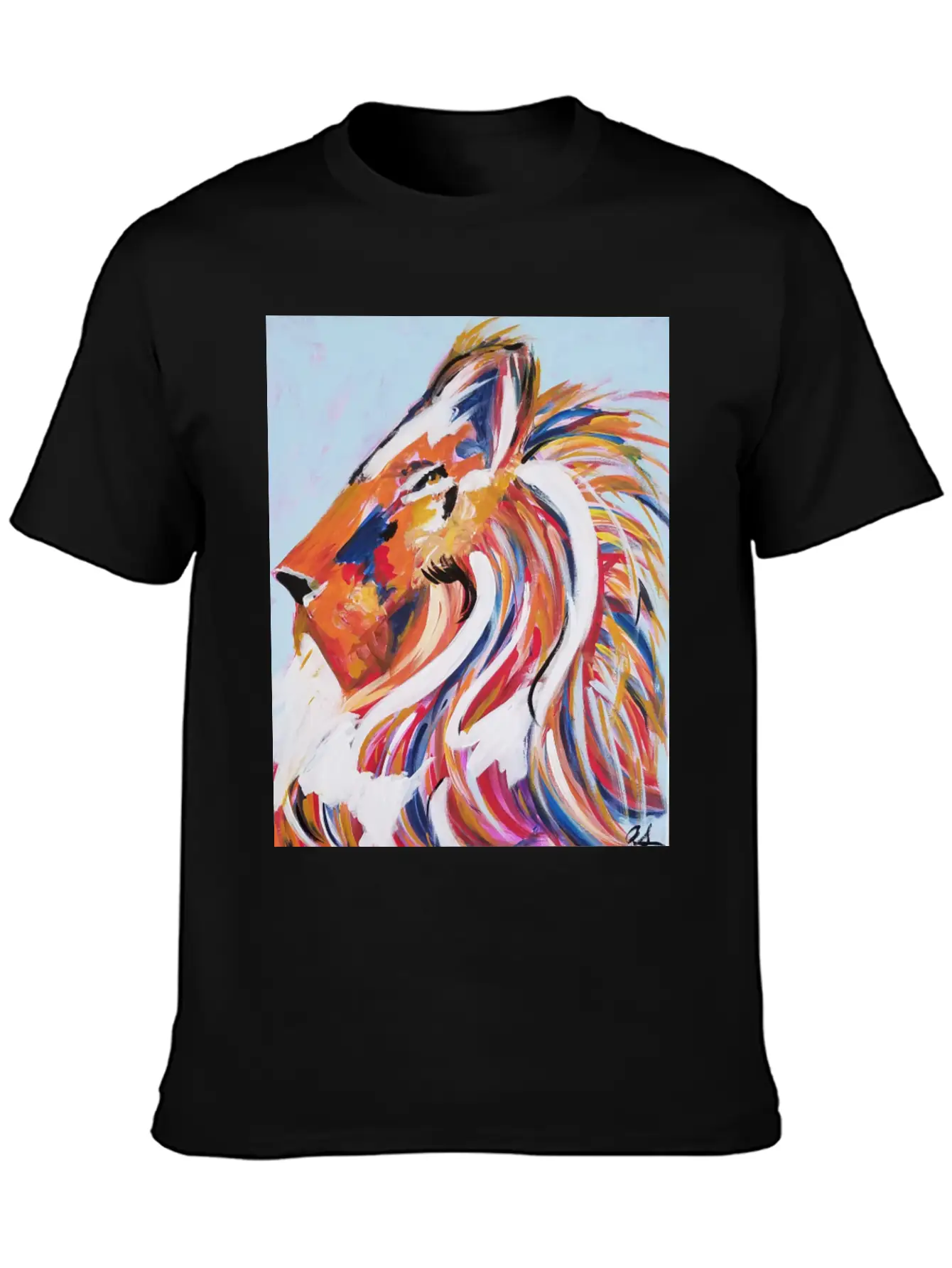 Painted Lion Stylish Everyday T-Shirt – Unisex Basic Cotton Tee