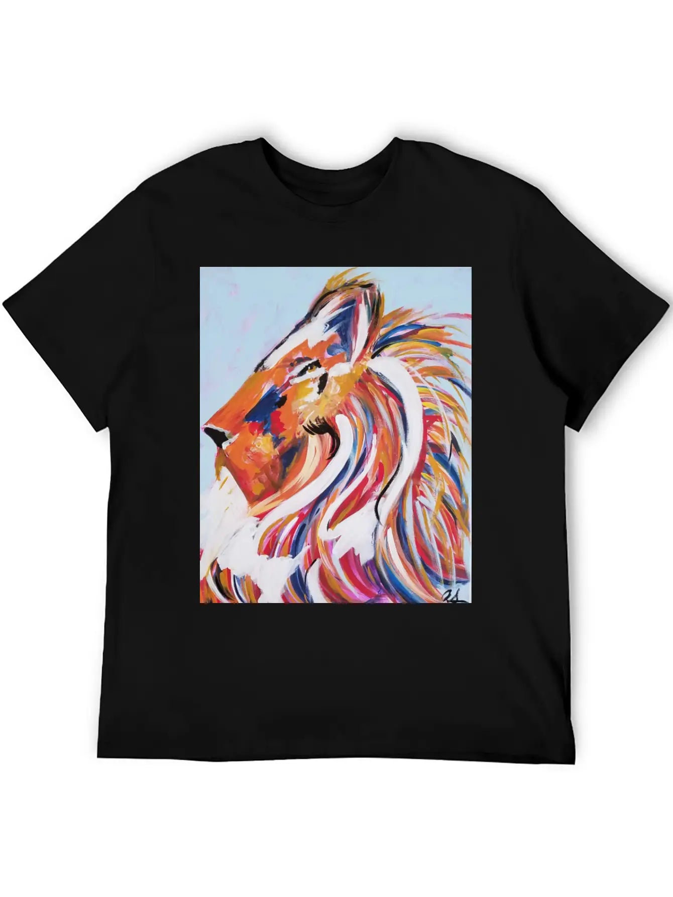 Painted Lion Stylish Everyday T-Shirt – Unisex Basic Cotton Tee