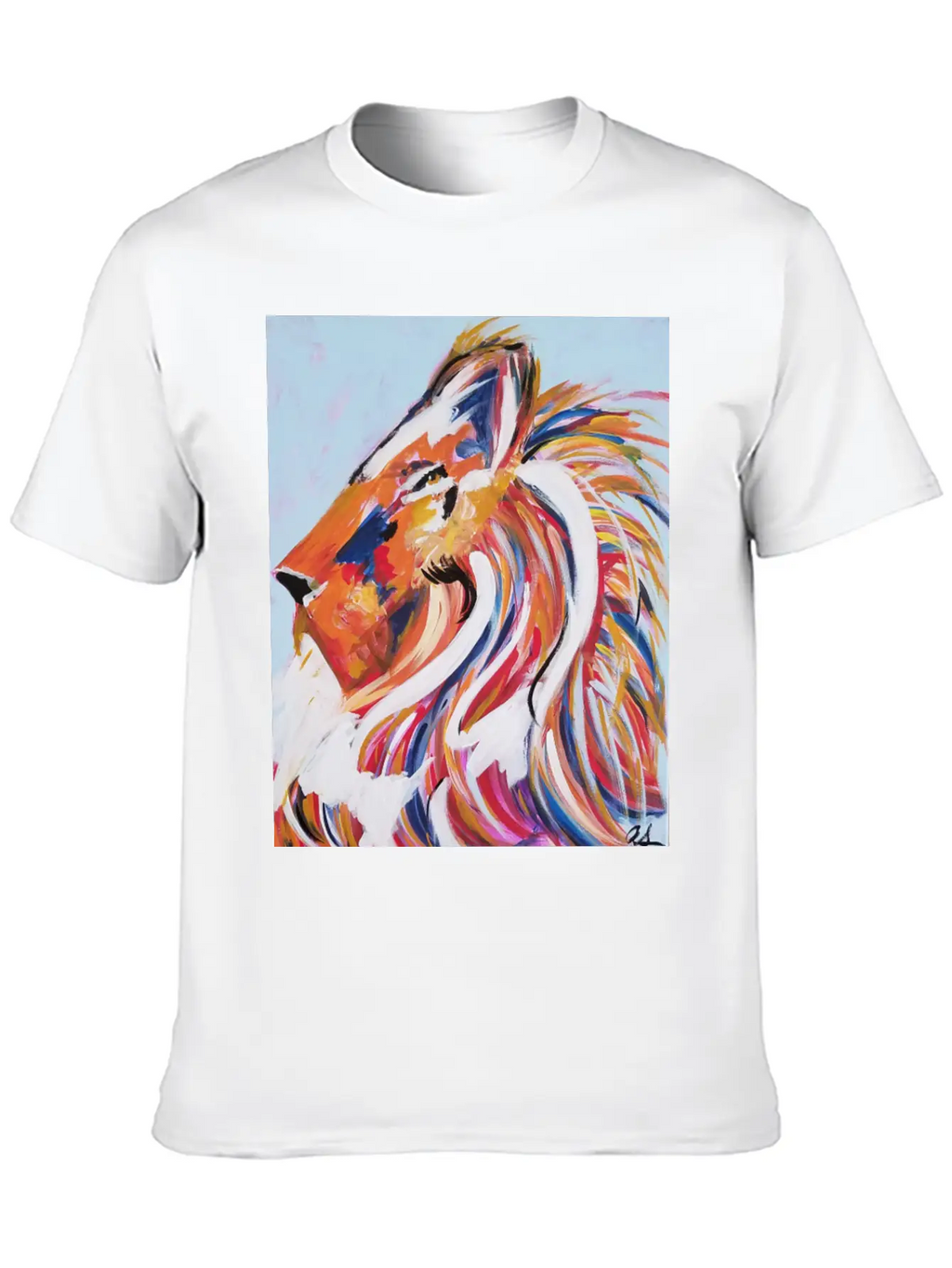 Painted Lion Stylish Everyday T-Shirt – Unisex Basic Cotton Tee