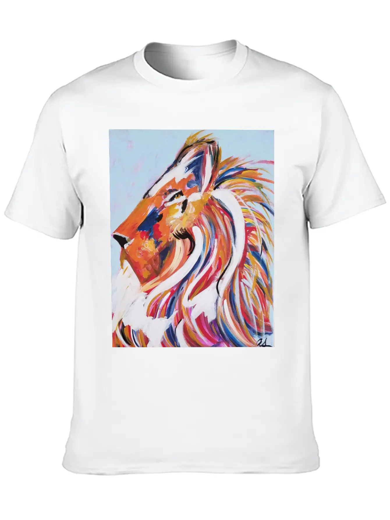 Painted Lion Stylish Everyday T-Shirt – Unisex Basic Cotton Tee