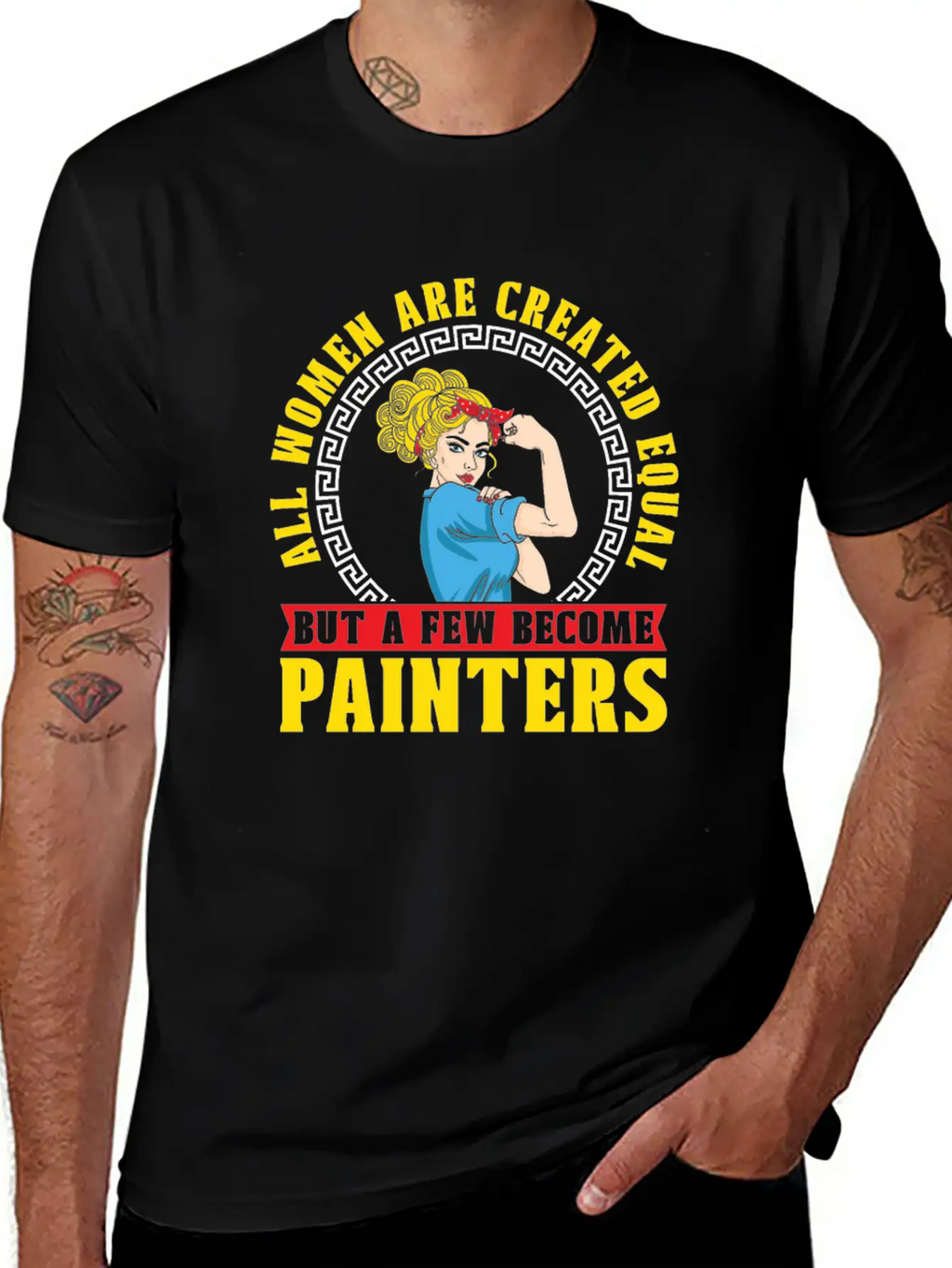 Painter Painting Funny Basic Graphic T-Shirt – Daily Comfort In Soft Cotton