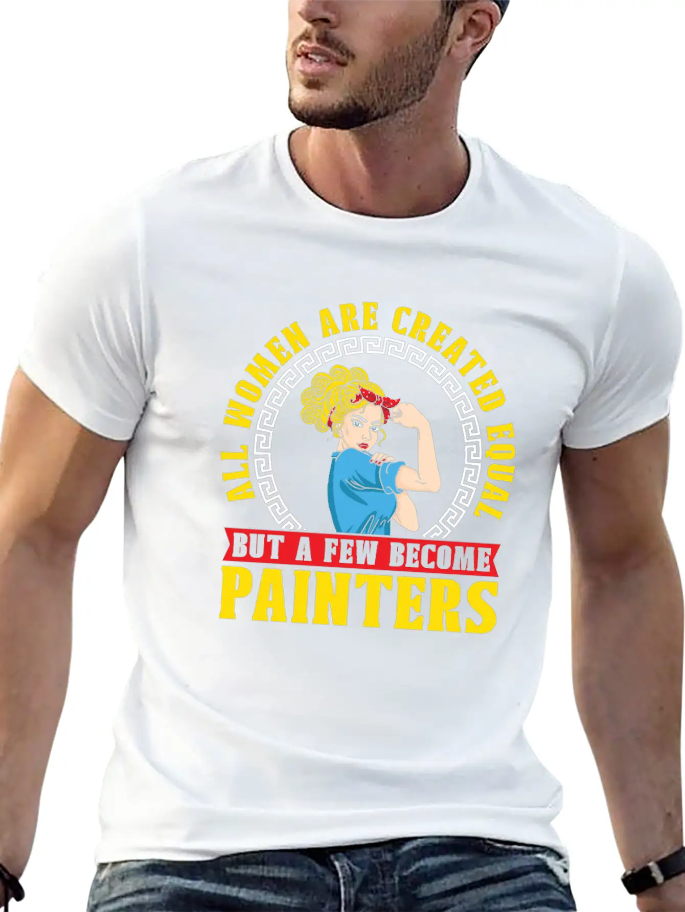 Painter Painting Funny Basic Graphic T-Shirt – Daily Comfort In Soft Cotton
