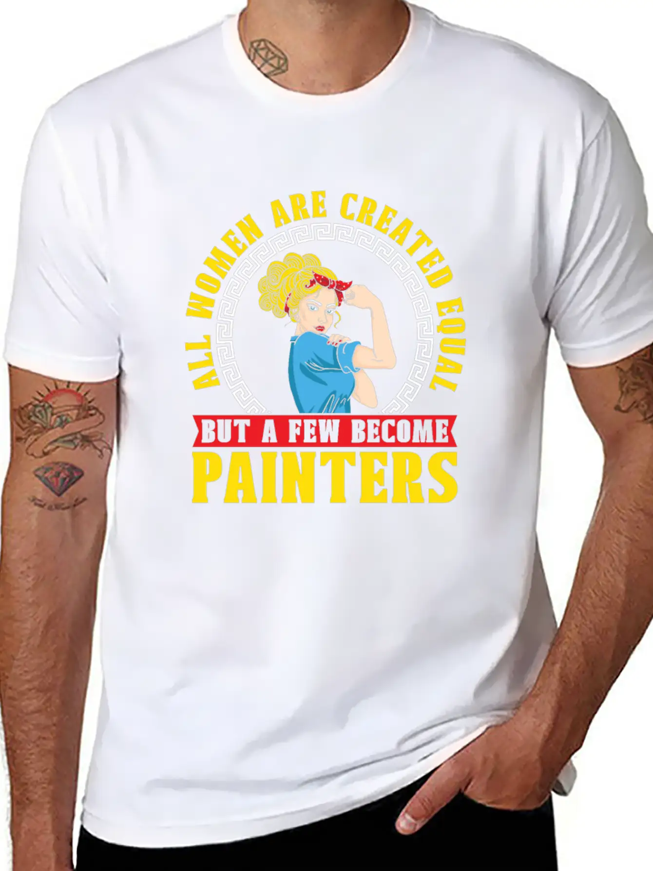 Painter Painting Funny Basic Graphic T-Shirt – Daily Comfort In Soft Cotton