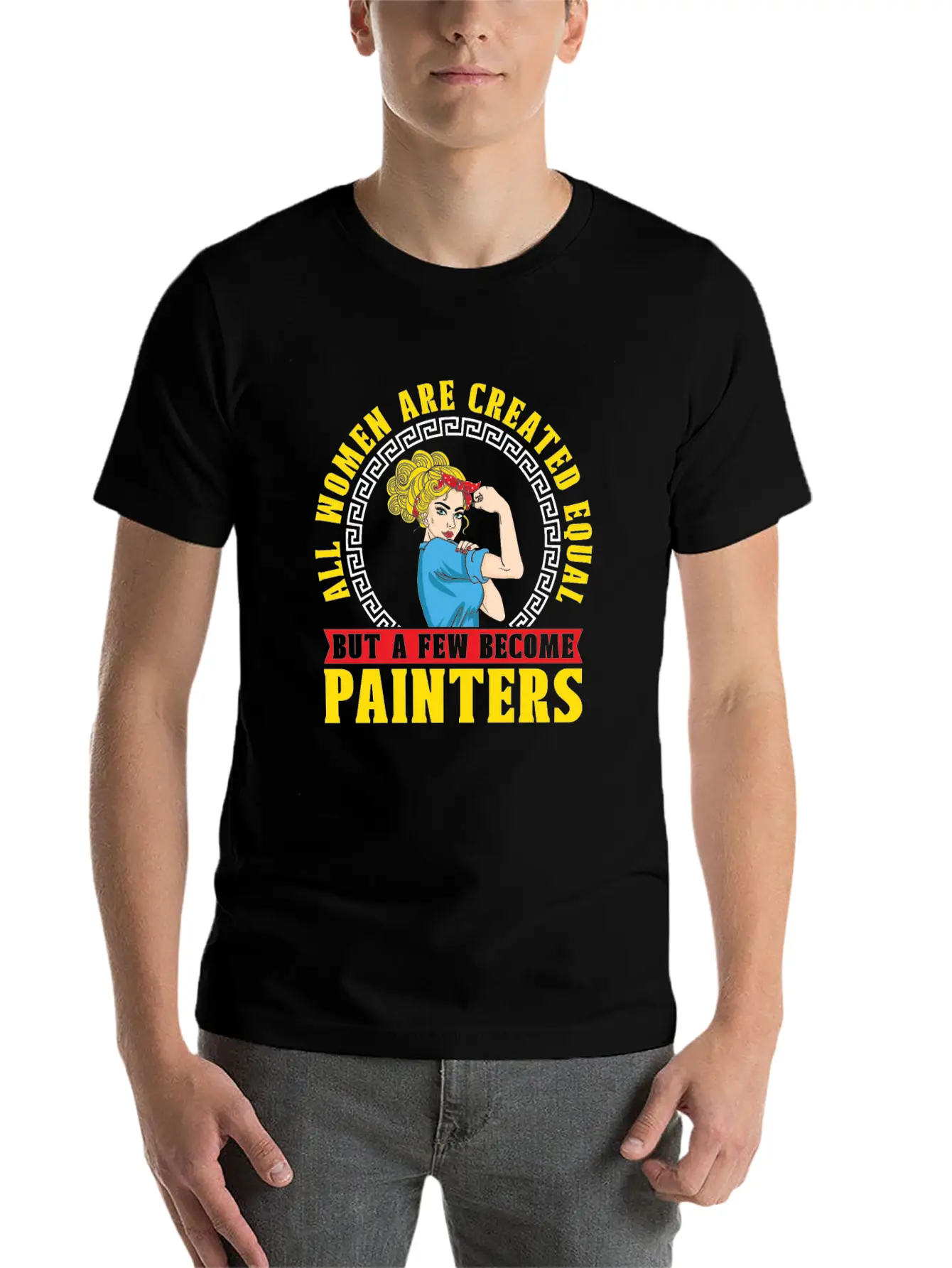 Painter Painting Funny Basic Graphic T-Shirt – Daily Comfort In Soft Cotton