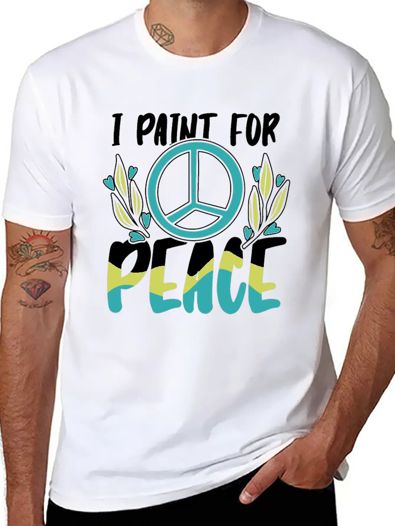 Painter Painting Peace Unisex Casual T-Shirt – Clean Design For Daily Comfort