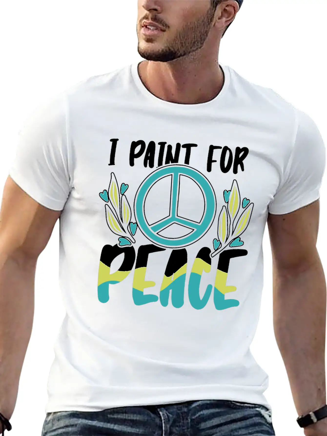 Painter Painting Peace Unisex Casual T-Shirt – Clean Design For Daily Comfort