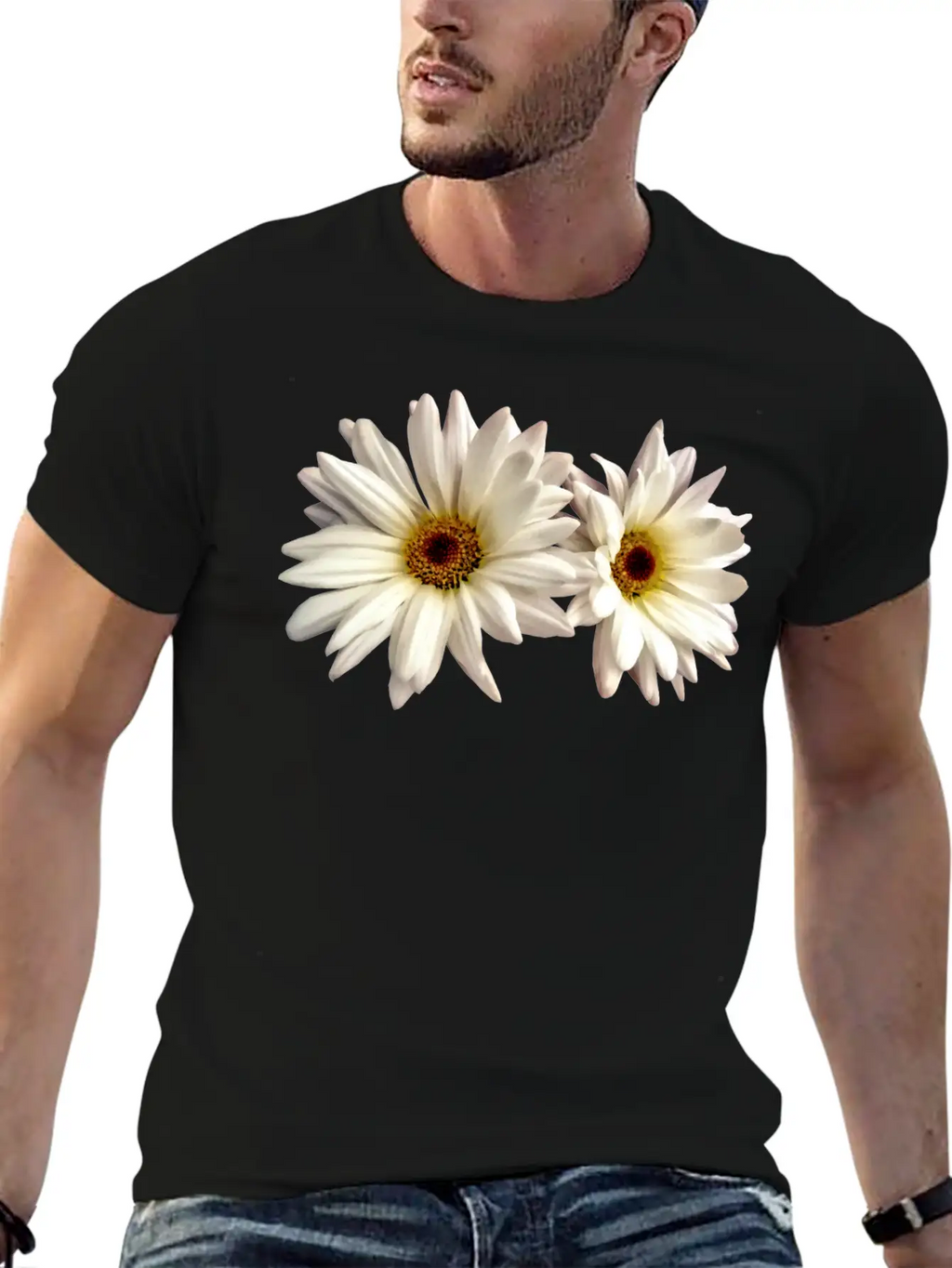 Pair Of White Daisies Stylish Everyday T-Shirt – Unisex Basic Cotton Tee