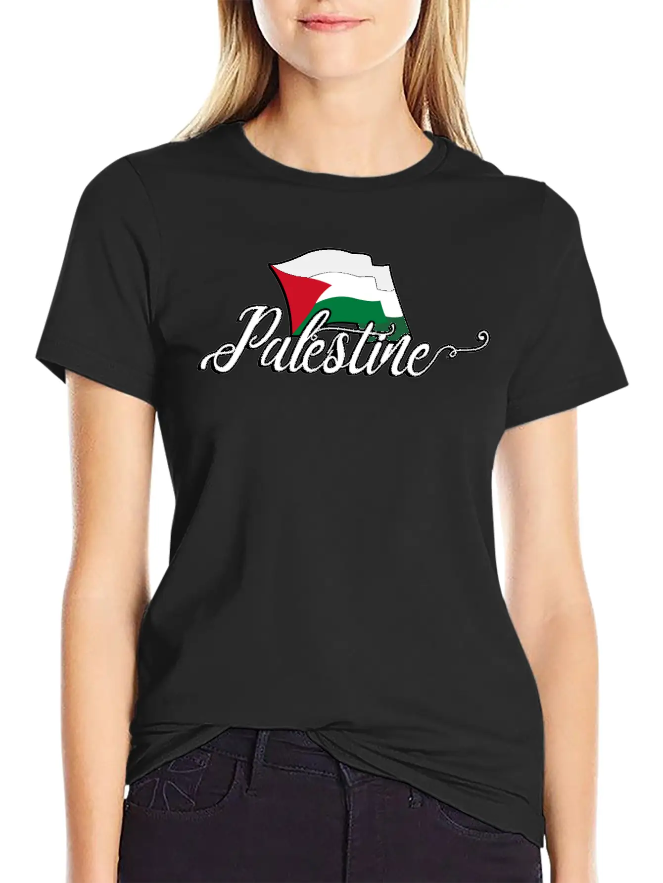 Palestinian Flag Stylish Everyday T-Shirt – Unisex Basic Cotton Tee