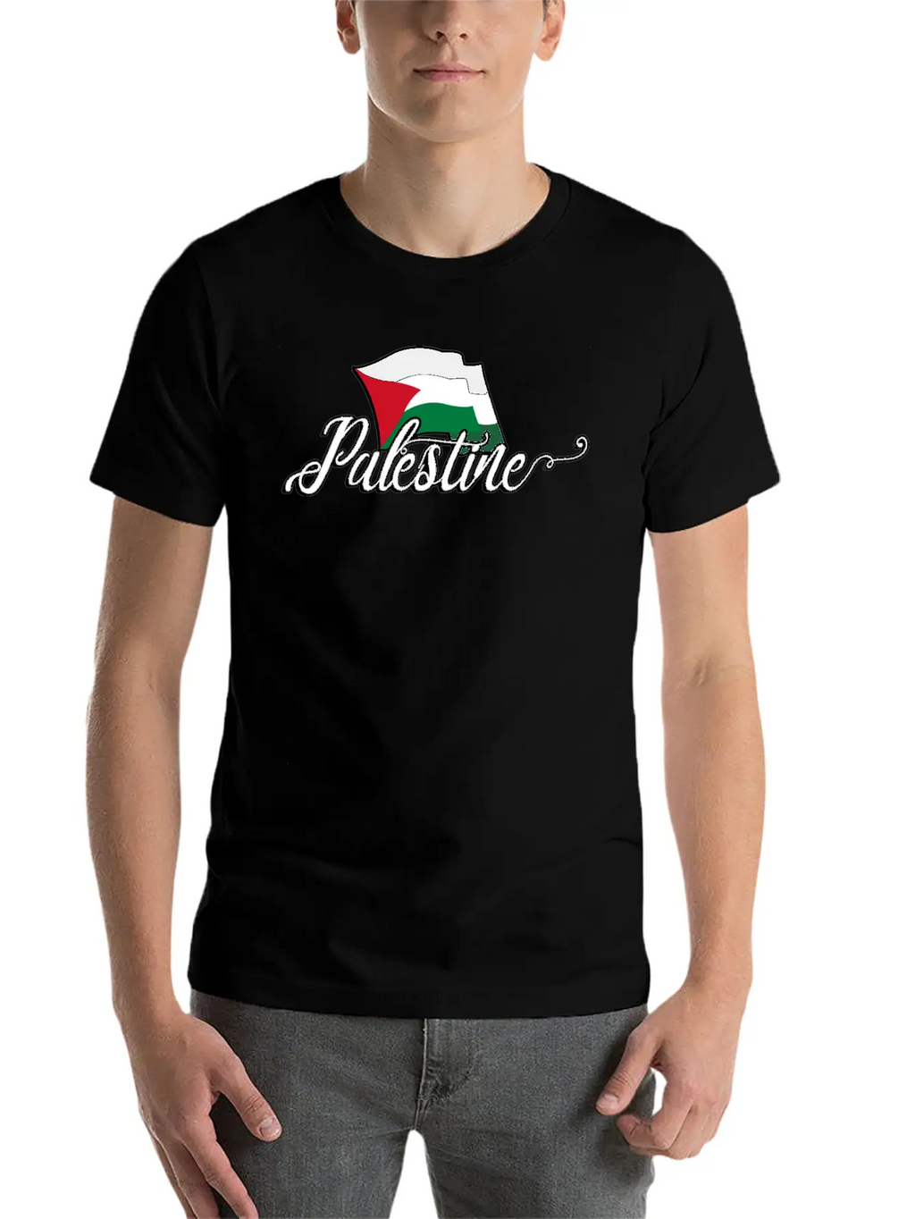 Palestinian Flag Stylish Everyday T-Shirt – Unisex Basic Cotton Tee