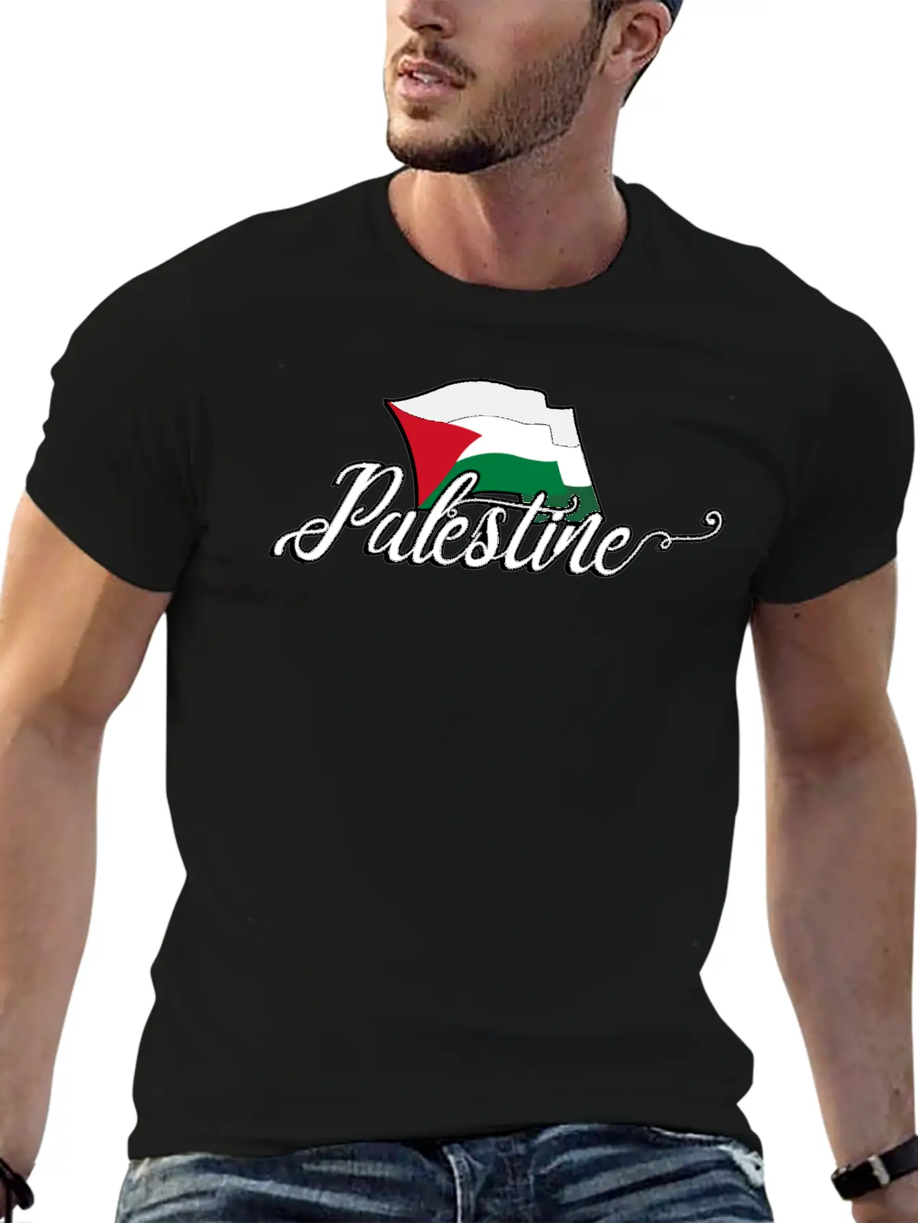 Palestinian Flag Stylish Everyday T-Shirt – Unisex Basic Cotton Tee