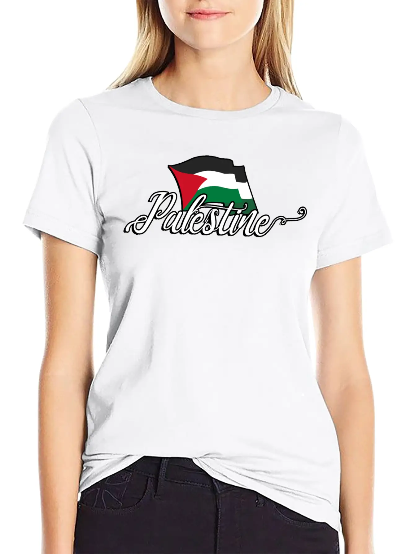 Palestinian Flag Stylish Everyday T-Shirt – Unisex Basic Cotton Tee