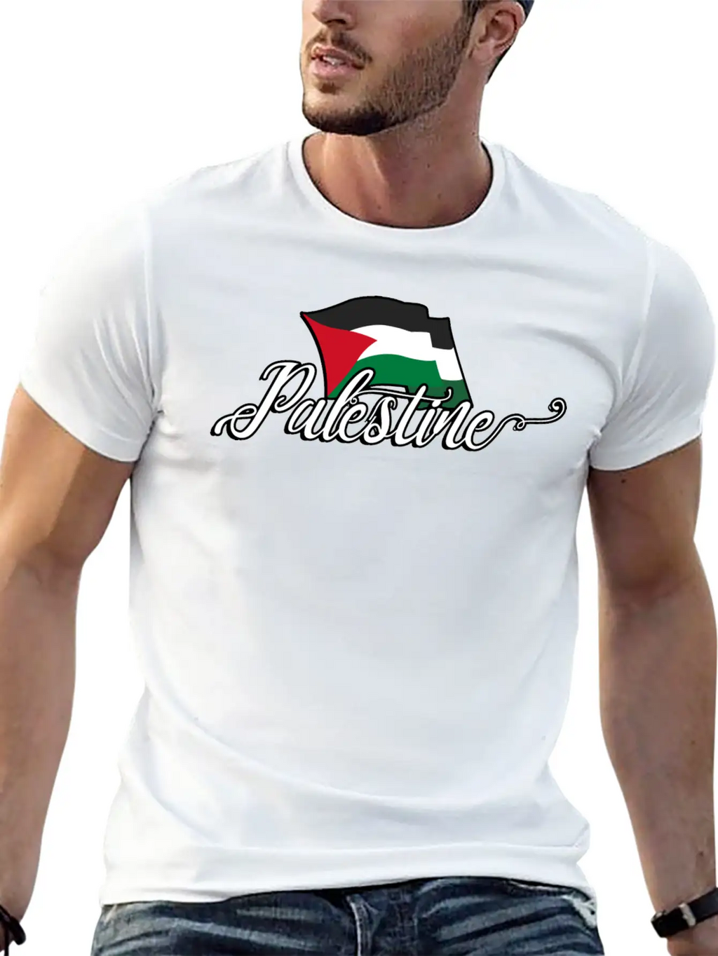 Palestinian Flag Stylish Everyday T-Shirt – Unisex Basic Cotton Tee