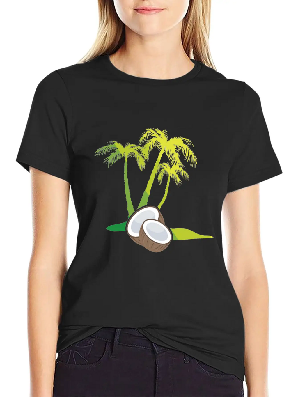 Palm Trees, Coconut Breathable Soft Cotton T-Shirt – Timeless Casual Look