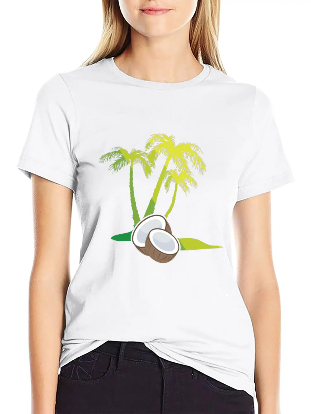 Palm Trees, Coconut Breathable Soft Cotton T-Shirt – Timeless Casual Look